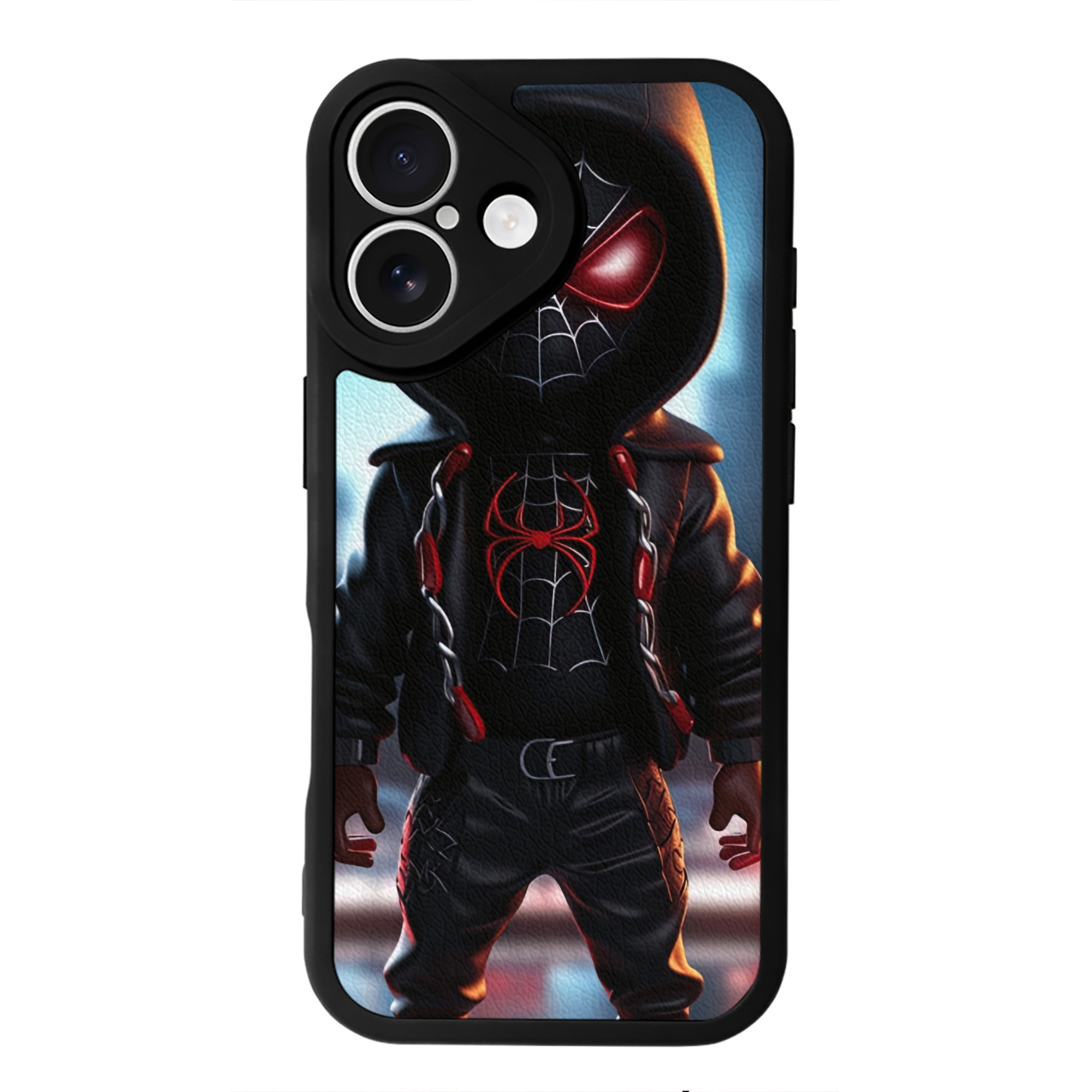 Spider Man スパイダーマン 【iPhone 16シリーズ対応】シリコンスマホケース（レザー調） 材質：シリコン